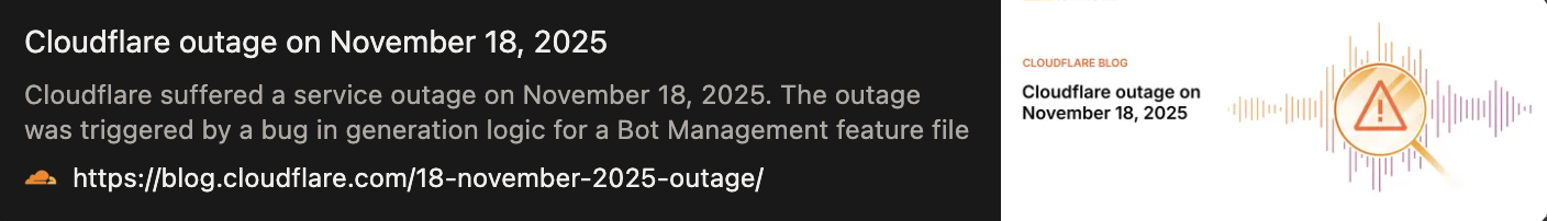 Cloudflare Outage November 2025