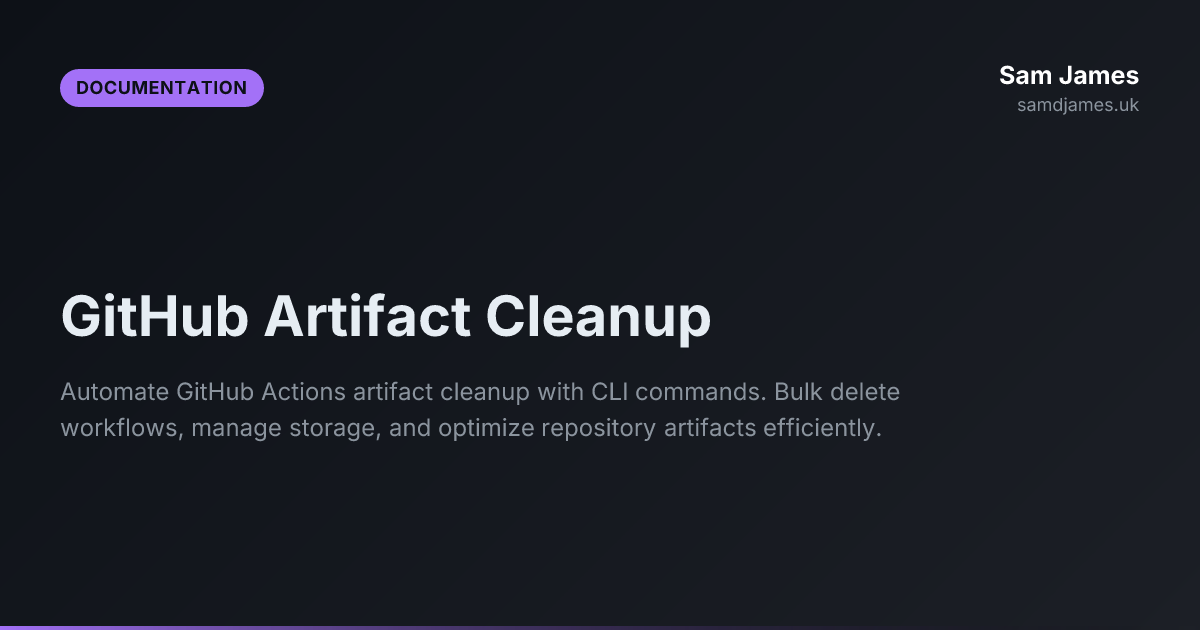 GitHub Artifact Cleanup - Sam James