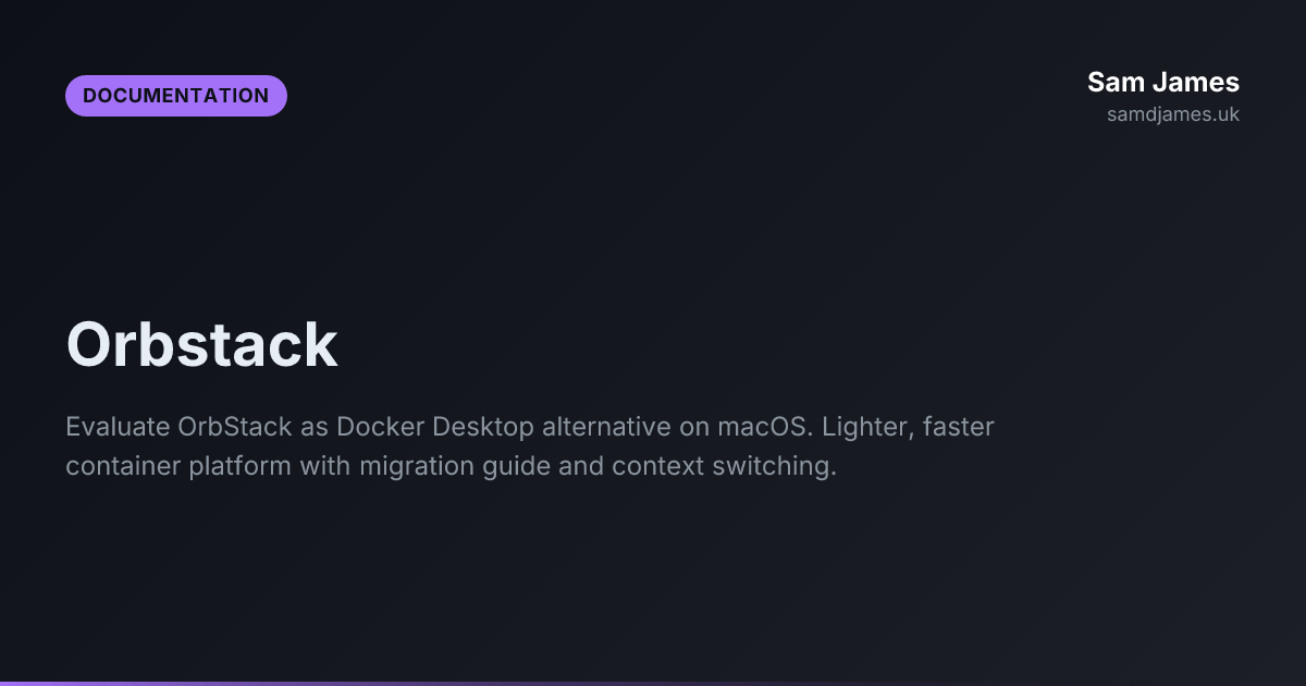 Orbstack - Sam James